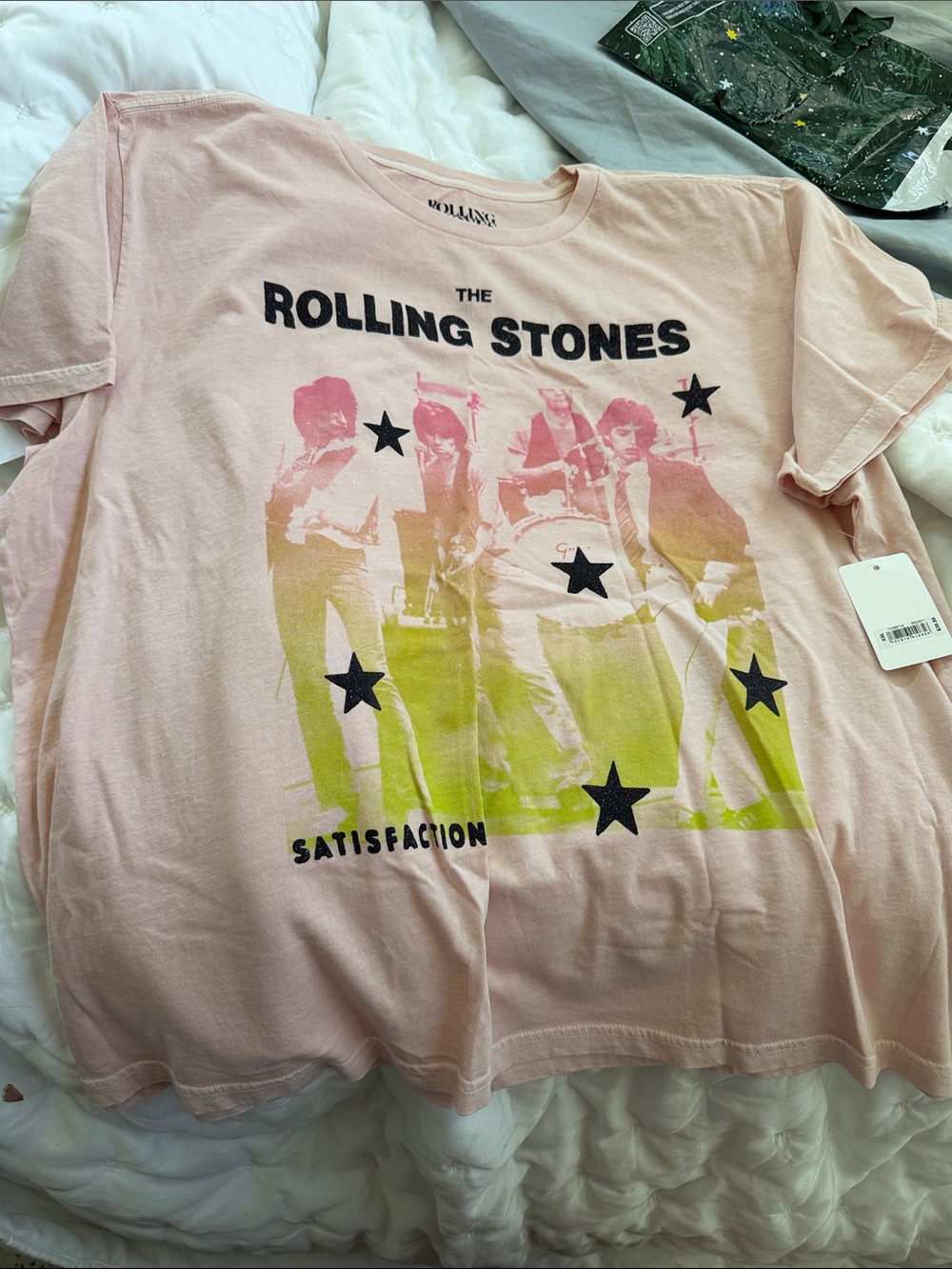 Pink Rolling Stones lucky brand Graphic Tee